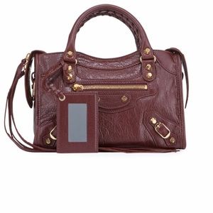 🔥 🔥🔥authentic small Balenciaga City in burgundy